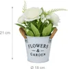 Fleurs artificielles en pot Relaxdays, lot de 3 plantes Voir les images du produit 4