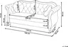 BELIANI 2-Sitzer Sofa Dunkelrot Gepolstert Gesteppt mit Produktbild-Vorschau 3