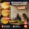 MONZANA® Radiateur infrarouge MZH2501 minuteur 24h 2500W 3 Voir les images du produit 3