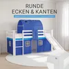 Homestyle4u Hochbett 90x200 mit Rausfallschutz mit Rutsche Produktbild-Vorschau 6