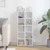 vidaXL Étagères à CD 2 pcs. Blanc 21x16x93,5 cm Bois Voir les images du produit 4