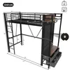 Sweiko lit mezzanine, 90 x 200cm, cadre en fer , Avec barre Voir les images du produit 10