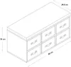 KESPER Bank mit sechs Stoffboxen 38 x 68 x 295 cm Produktbild-Vorschau 4