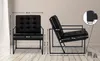 CLP Lounger Avon Samt gesteppt mit Metallgestell schwarz Produktbild-Vorschau 2
