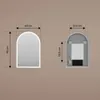 ARTFORMA LED Badspiegel Bogen 60x90 cm gold mit Touch und Produktbild-Vorschau 3