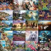 A collage of various paintings, likely representing different designs or themes for a paint-by-numbers kit. Produktbild-Vorschau
