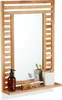 Lustro łazienkowe Relaxdays, lustro ścienne z półką, Podgląd zdjęcia produktu 1