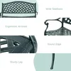 A collage of close-up images highlighting features of an outdoor bench. Produktbild-Vorschau