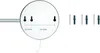 Diagram showing mounting holes and hardware for a cosmetic mirror. Produktbild-Vorschau