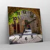 Wanduhr - Quadrat - Glasuhr - Straße Geschichte Architektur Produktbild-Vorschau 4