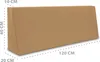 A beige wedge-shaped cushion with dimensions indicated by text and dashed lines. Náhľad obrázku produktu