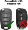 2X Klapp Schlüssel Tastenfeld 3 Tasten für HYUNDAI i20 i30 Produktbild-Vorschau 7