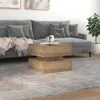 vidaXL Couchtisch mit LED-Leuchten Artisan-Eiche 50x50x40 Produktbild-Vorschau 2