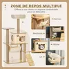 PawHut Arbre à chat hauteur 130 cm, tour de jeux pour chat, Voir les images du produit 3