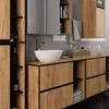 Závěsná skříňka pod umyvadlo VAMI Craft, dub, černá, šířka Náhled obrázku produktu 9