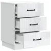 Comodino con cassetti vidaXL, bianco, 43 x 41 x 63,5 cm, Anteprima dell’immagine prodotto 3