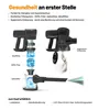 Diagram and marketing text for a vacuum cleaner. Anteprima dell’immagine prodotto