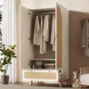 Weißer Landhausstil Kleiderschrank mit 2 Türen & Rattan, Produktbild-Vorschau 10