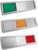 Plaque de porte "Vert-Orange-Rouge" argenté, dimension 178 Voir les images du produit 1