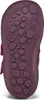 The image shows the sole of a purple child's shoe, highlighting its tread pattern and decorative elements. Produktbild-Vorschau