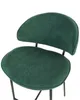 A close-up view of a dark green bar stool. Náhled obrázku produktu