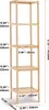 A diagram showing the dimensions of a bamboo shelf unit. Podgląd zdjęcia produktu
