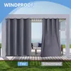 Outdoor Vorhang Extra Breit Blickdicht Wetterfest mit Ösen Produktbild-Vorschau 5