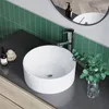 Waschbecken Aufsatzwaschbecken rund aus Keramik Weiß Produktbild-Vorschau 4