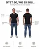 Mivaro Herren T-Shirt 3er Pack V-Ausschnitt Schwarz - Produktbild-Vorschau 4
