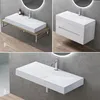 doporro Lavabo da Appoggio o Sospeso Rettangolare 120 cm in Anteprima dell’immagine prodotto 4