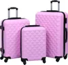 vidaXL Hartschalen-Trolley-Set 3 Stk. Rosa ABS Produktbild-Vorschau 7