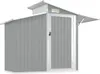 vidaXL Tuinhuis, grijs, 270x130x208,5 cm, verzinkt staal Productafbeelding-voorbeeld 3