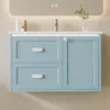 Mobile da bagno sospeso okwish con due cassetti e sportello Anteprima dell’immagine prodotto 2