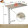 Wandklapptisch mit Tischbein Schreibtisch Tischplatte 80x50 Produktbild-Vorschau 4