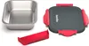 A disassembled electric lunchbox with its components laid out on a white background. Produktbild-Vorschau