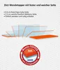 An illustration showing the layered structure of a reversible mattress topper and a circular graphic highlighting its reversible features. Produktbild-Vorschau