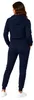 Damen Jogginganzug einfarbig 100% Baumwolle 586 Navy XL Produktbild-Vorschau 2