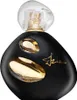 A black perfume bottle with gold accents and a clear cap. Náhľad obrázku produktu
