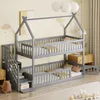 Letto a castello per bambini Sweiko 90x200 letto in legno Anteprima dell’immagine prodotto 2
