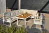 Gartenlounge Cube Essgruppe Weiß Ecksofa verstellbar Produktbild-Vorschau 6