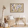 MuchoWow® Poster Weltkarte - Tiere - Braun 90x60 cm - Produktbild-Vorschau 7