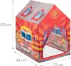 Relaxdays Feuerwehr Kinderzelt, großes Kinderspielzelt für Produktbild-Vorschau 4