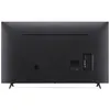 The back of a black LG television is shown, mounted on two black legs. Produktbild-Vorschau