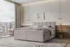 99rooms Bergamo Boxspringbett Webstoff MALMO_NEW Hellgrau Produktbild-Vorschau 1