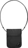 A black neck pouch with a strap, shown against a white background. Voir les images du produit