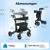 COSTWAY Rollator pieghevole e leggero con seduta, sedia a Anteprima dell’immagine prodotto 9