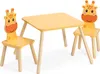 Navaris Kindersitzgruppe 3tlg. aus Holz - 1 Kindertisch 2 Produktbild-Vorschau 1