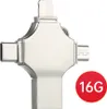 16 GB metalowa pamięć USB typu 4 w 1 – mini pamięć USB o Podgląd zdjęcia produktu 1