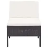 3-tlg. Garten-Lounge-Set mit Auflagen Poly Rattan Schwarz Produktbild-Vorschau 7