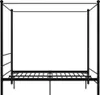 vidaXL Himmelbett Schwarz Metall 160x200 cm Produktbild-Vorschau 2